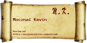 Mocznai Kevin névjegykártya